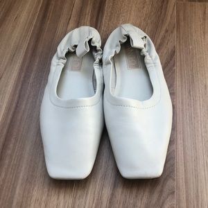 Mango white flats